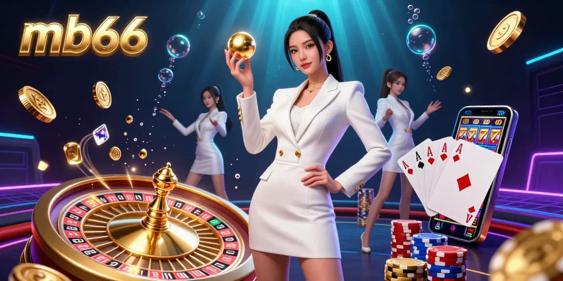 Experience the allure of mb66 casino with vibrant slots and live games in a captivating 3D illustration.
