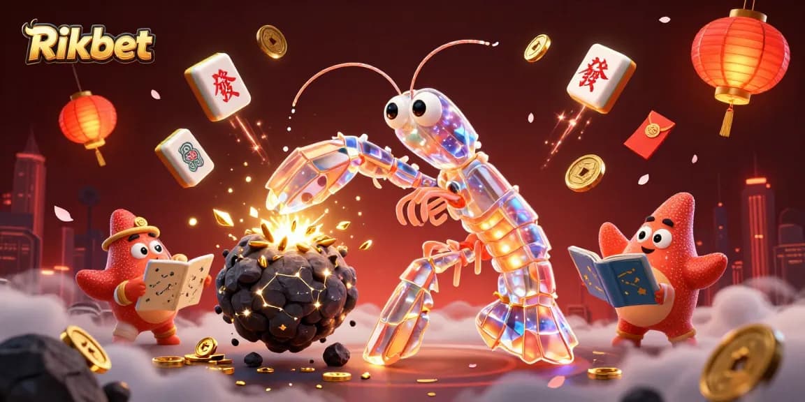 Rikbet offers vibrant casino gaming action with dynamic characters in an explosive 3D scene.