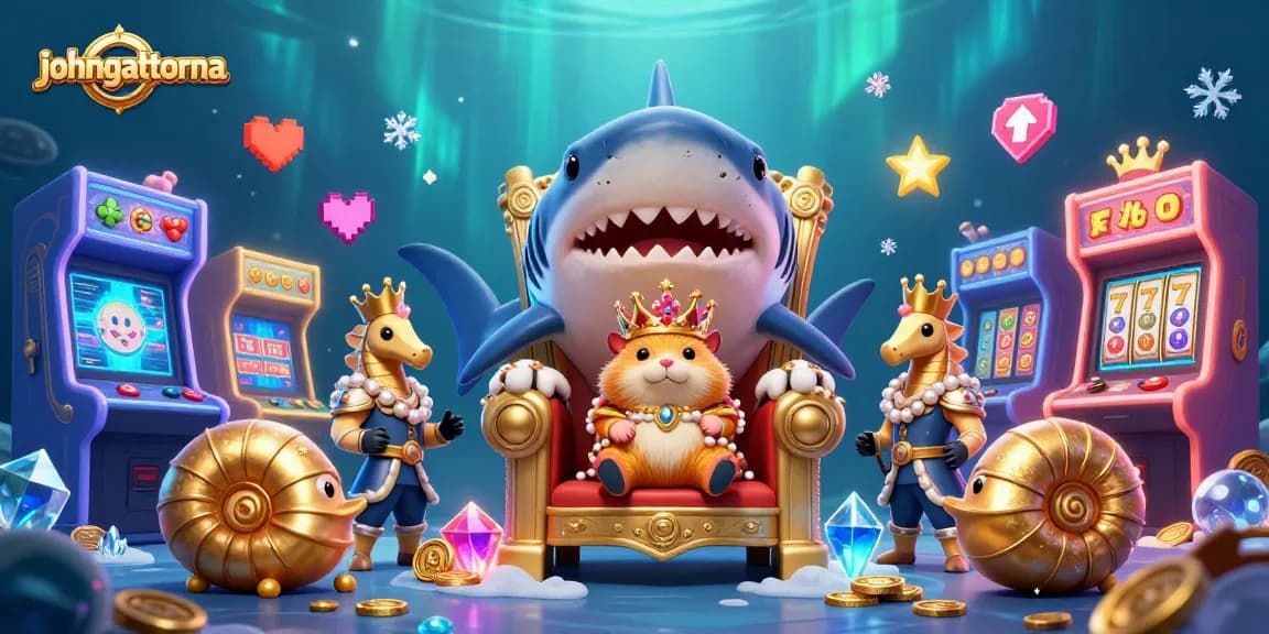 Experience gambling fun in ultra-detailed art featuring johngattorna's vibrant casino elements.