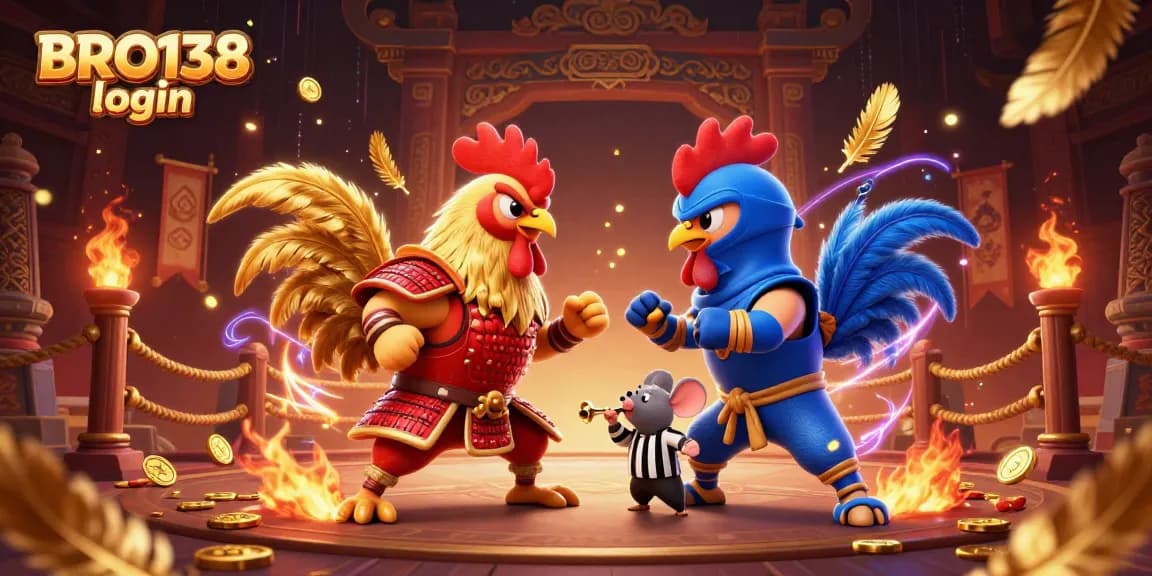 Engage with exciting gameplay and win with BRO138 login in this vibrant online casino illustration.