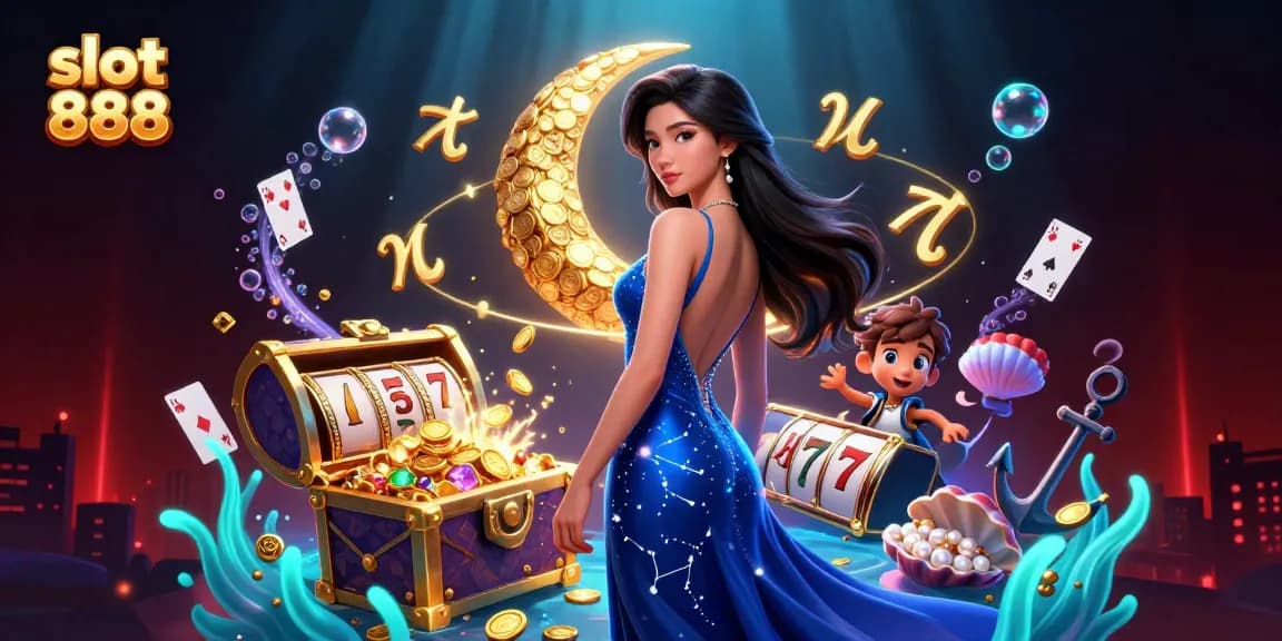 Spin the reels for excitement with slot 888: vibrant casino illustration featuring slot elements.