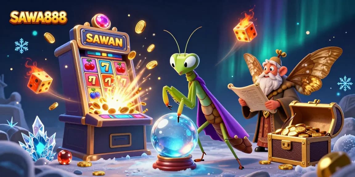 SAWA888 brings thrilling jackpot excitement with vibrant slot machines and mystical characters.