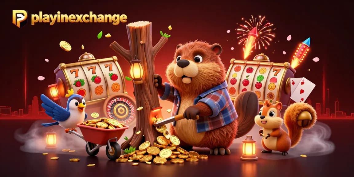 Engage with playinexchange's vibrant casino scene featuring lively characters and dynamic game elements.