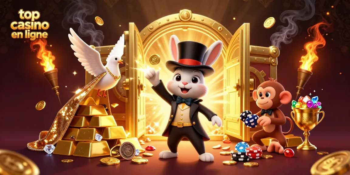 Jouer dans le top casino en ligne avec un magicien, une colombe et un singe farceur.