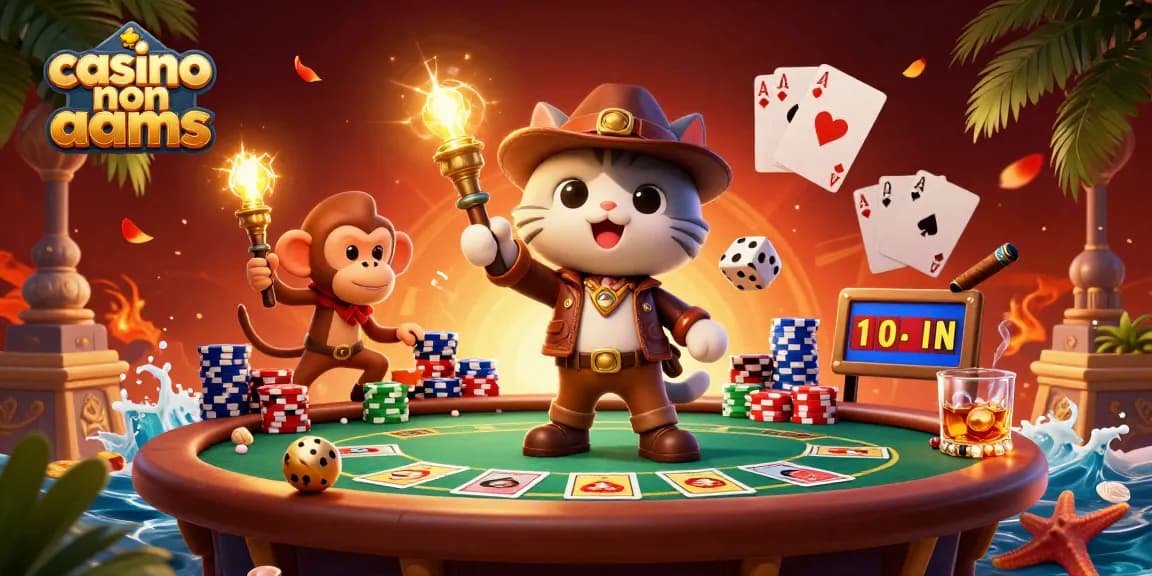 Partecipa a un gioco vivace nei casino non aams con una scena dinamica di personaggi dei cartoni animati che scoprono tesori.