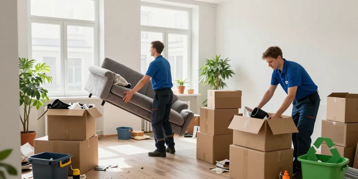 Efficient Wohnungsentrümpelung Berlin team clearing apartment clutter with professional care and speed.