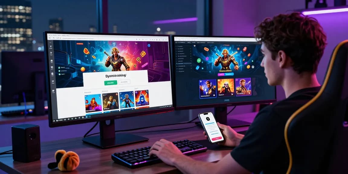 User engaging with the NAGA2000 platform seamlessly at login, showcasing vibrant game graphics.