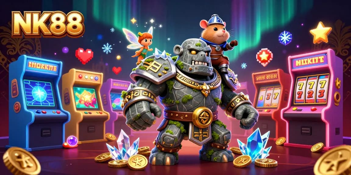 Experience the immersive NK88 online casino realm with magical characters and gameplay elements.
