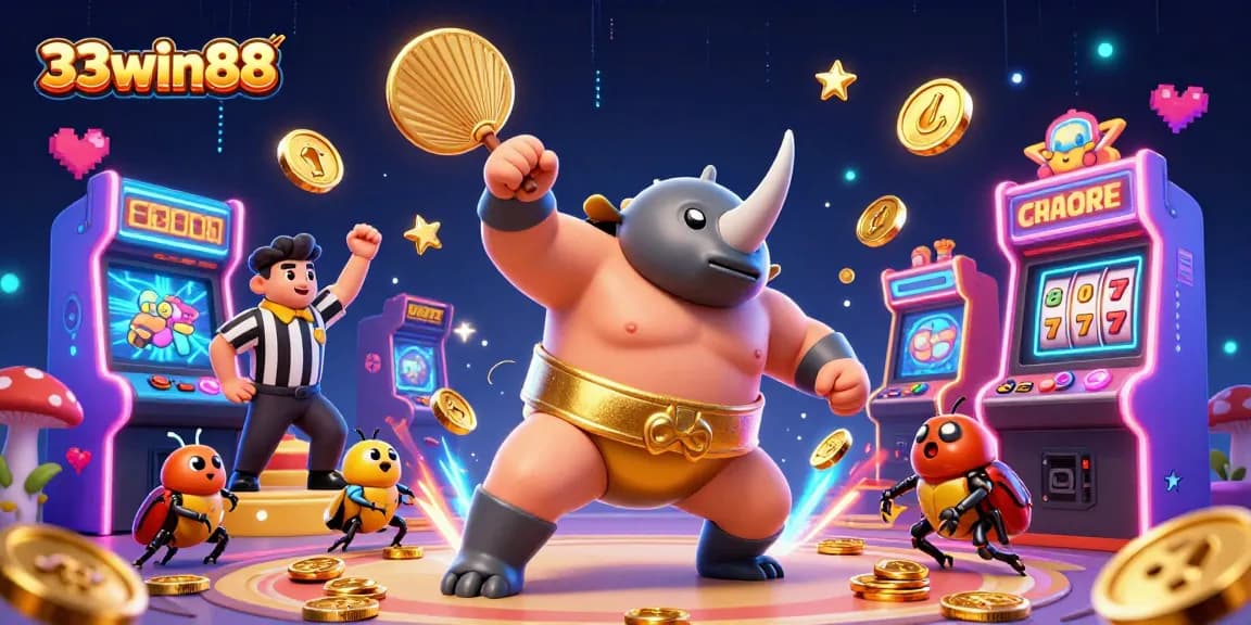 Play 33win88 slots with vibrant graphics and action-packed moments from a unique gambling scene.