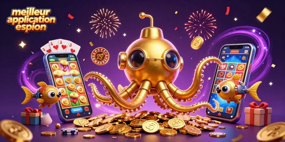 Jouez à la meilleure application espion tout en collectant des pièces d'or dans cette illustration dynamique.