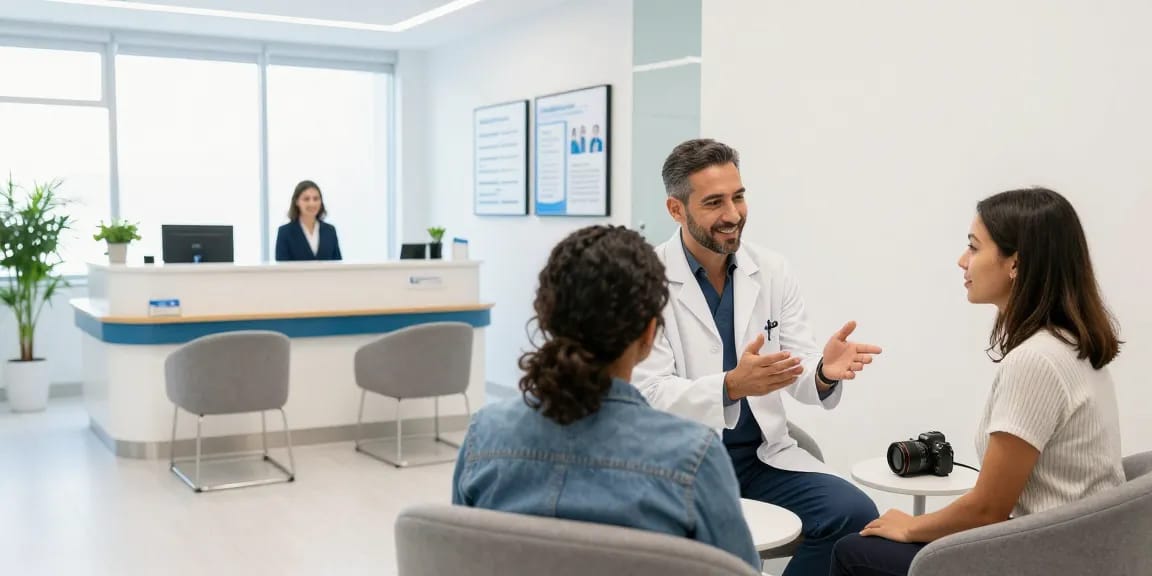 Hair transplant turkey consultation at a healthcare clinic with experienced medical professionals providing expert patient care.