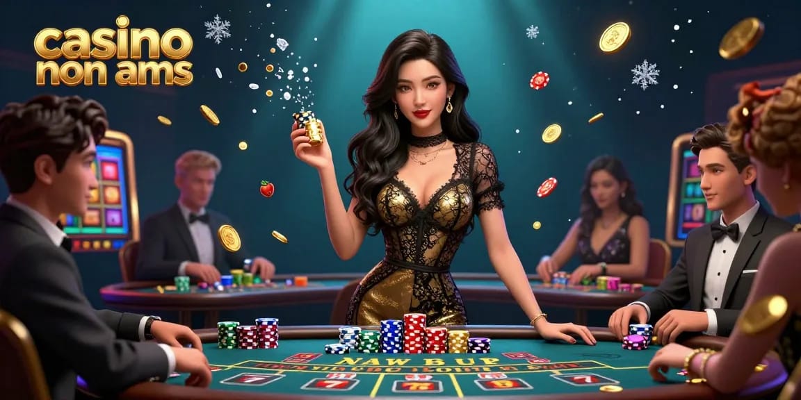 Interagire con i casinò non AAMS a un tavolo VIP di baccarat circondati da elementi di gioco vivaci e fiches dorate.