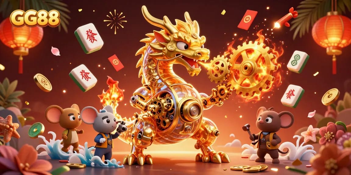 Experience thrilling moments at GG88 with a golden dragon and captivating game elements.