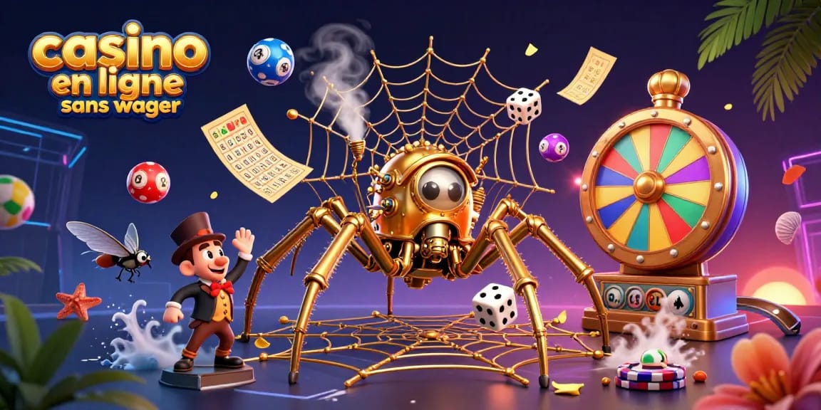 Capturez vos gains au casino en ligne sans wager avec une illustration festive et dynamique.