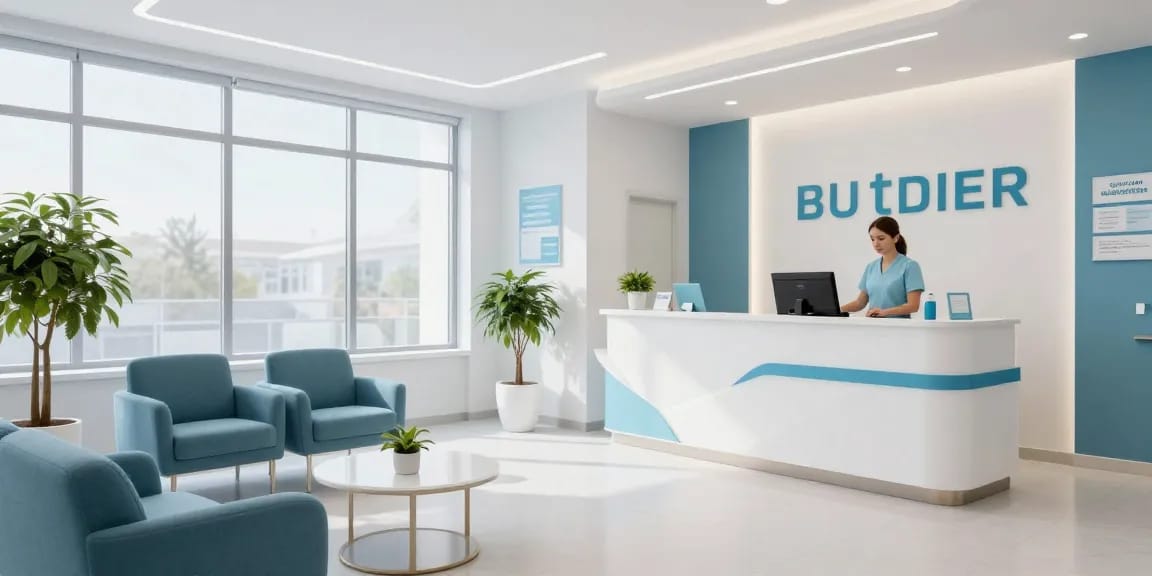 Hair transplant turkey consultation at a modern health clinic, showcasing patient care services, friendly staff, and a welcoming atmosphere.