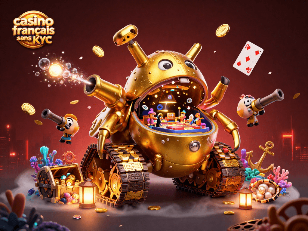 Jouez au casino français sans KYC avec une ambiance ludique et festive, récompensée par des confettis et des pièces d'or.