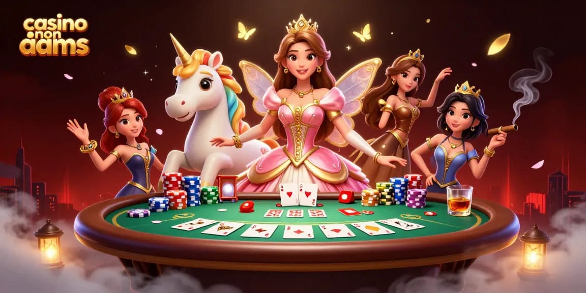 Scopri il mondo emozionante dei casinò non AAMS con un'illustrazione 3D vibrante di una scena glamour che presenta elementi di poker.