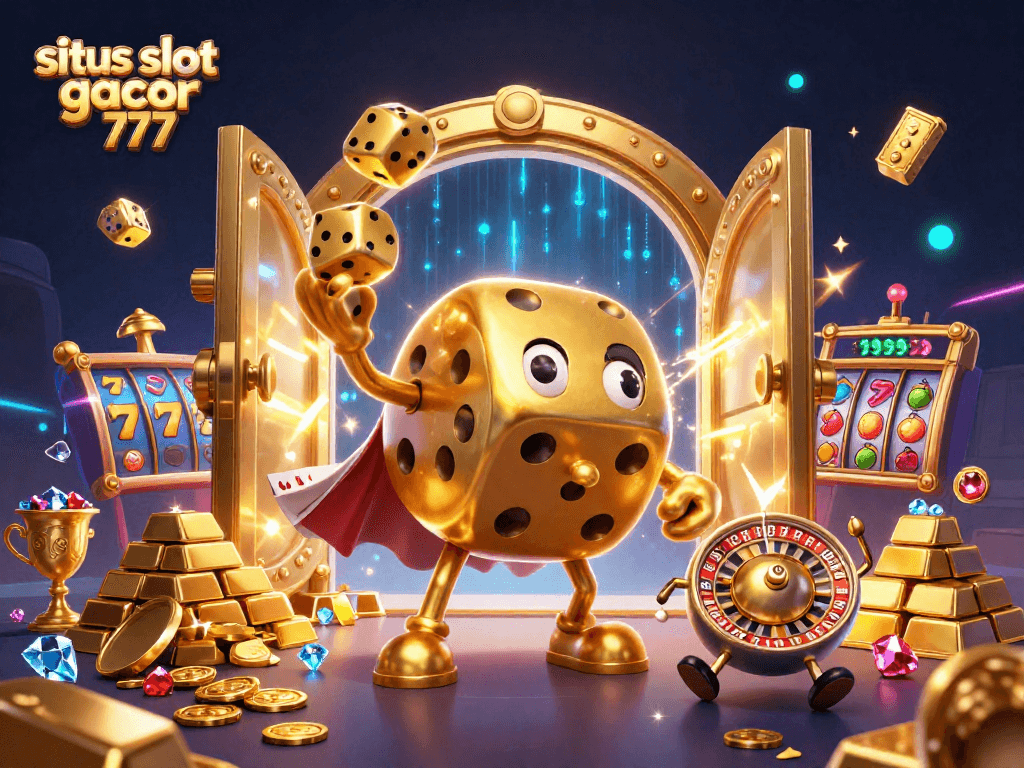 Experience the thrill of winning at situs slot gacor 777 with a dynamic 3D casino scene.