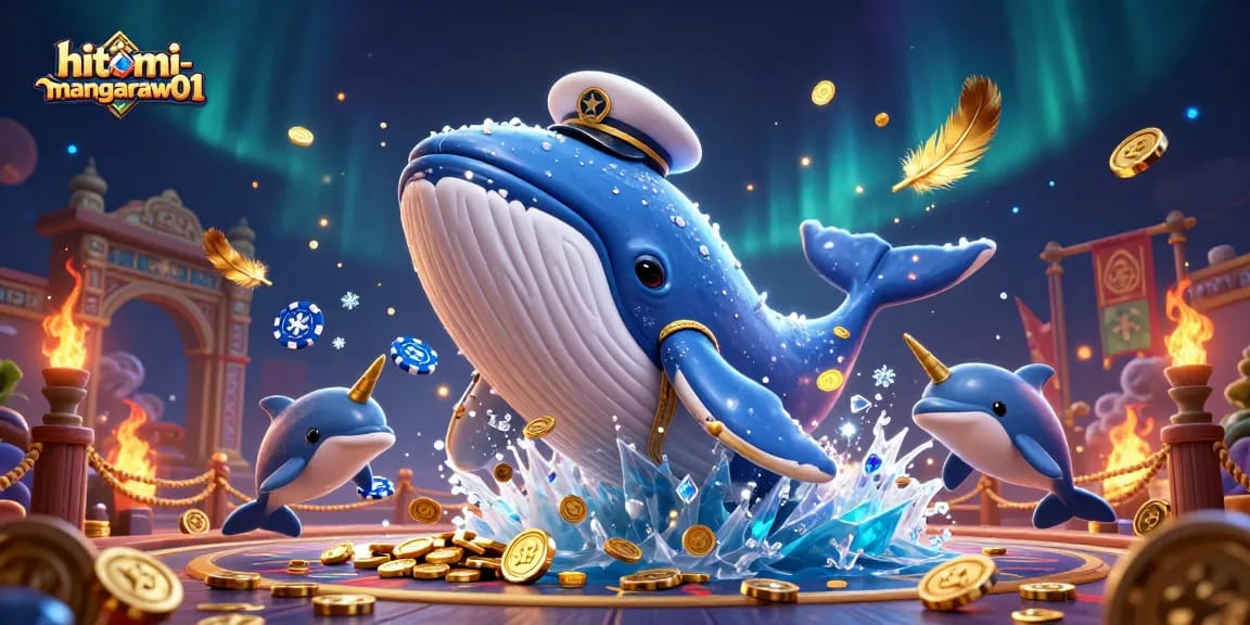 Engage in fun with hitomi-mangaraw01, where a whale captain and friends enjoy a treasure-filled casino adventure.