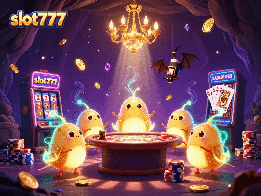 Engage in thrilling gameplay at slot777 with glowing casino creatures lighting up the action!
