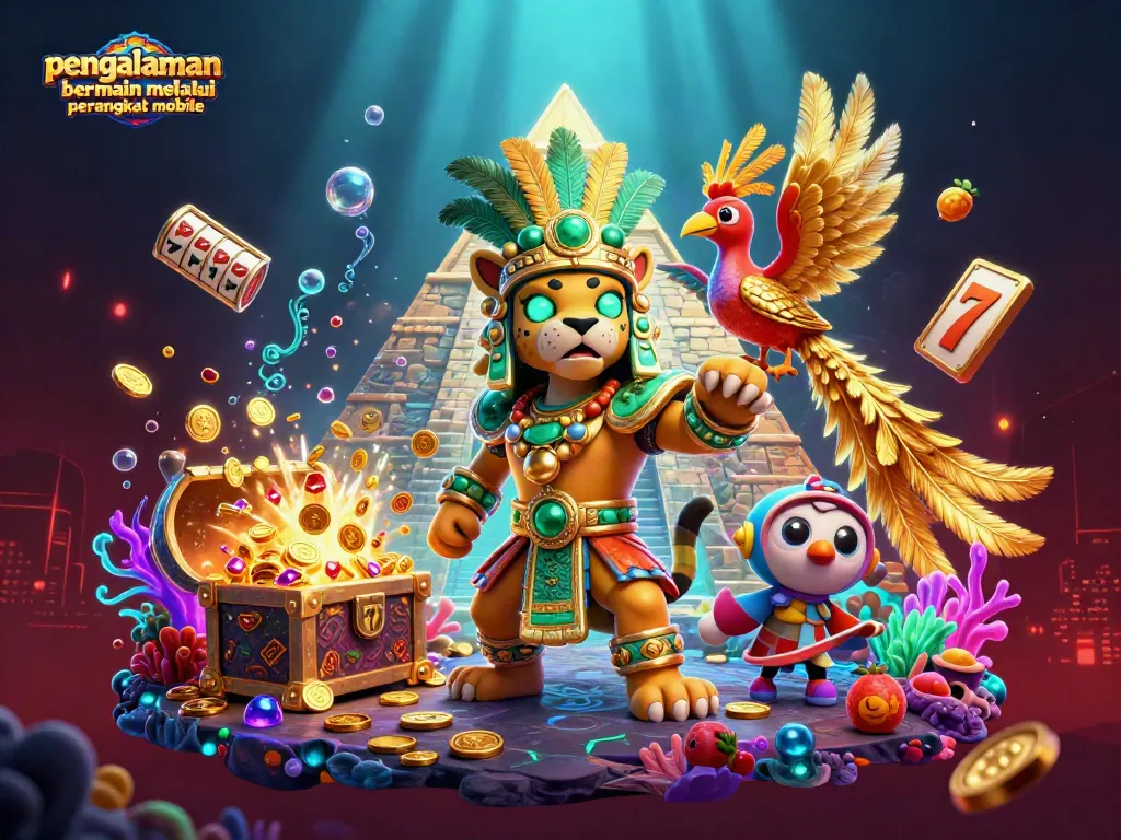 Pengalaman bermain melalui perangkat mobile dimaksimalkan dengan slot menarik dan karakter grafis 3D yang memikat.