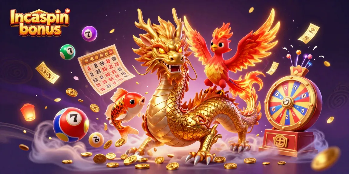 Engage with the exciting Incaspin bonus through a dynamic scene of mythical fantasy elements.