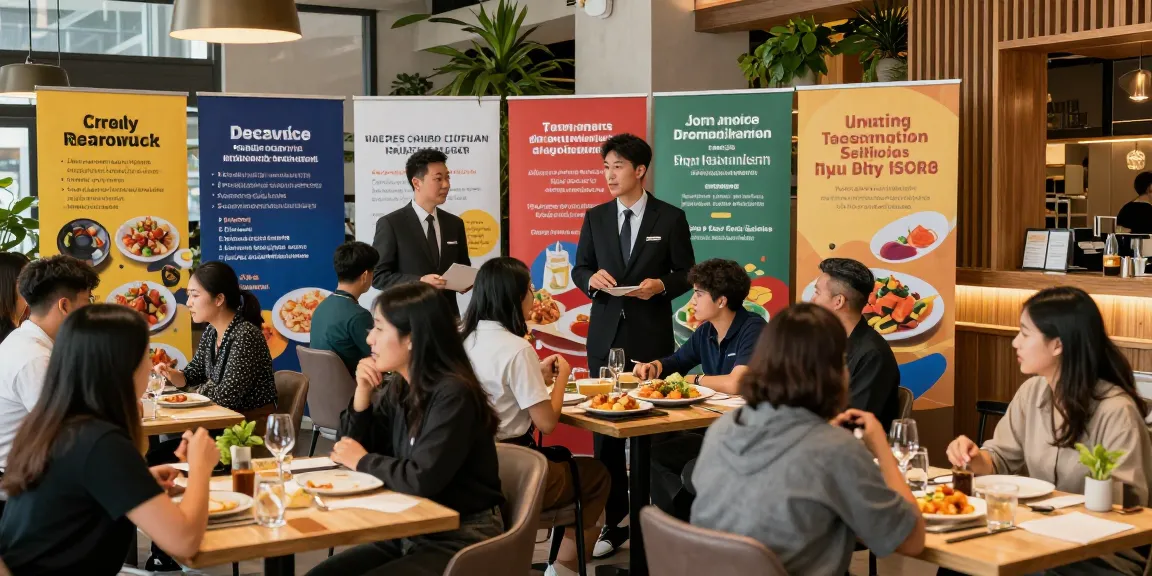 Engaging restaurant recruitment services event showcasing diverse candidates and culinary delights in a bustling atmosphere.