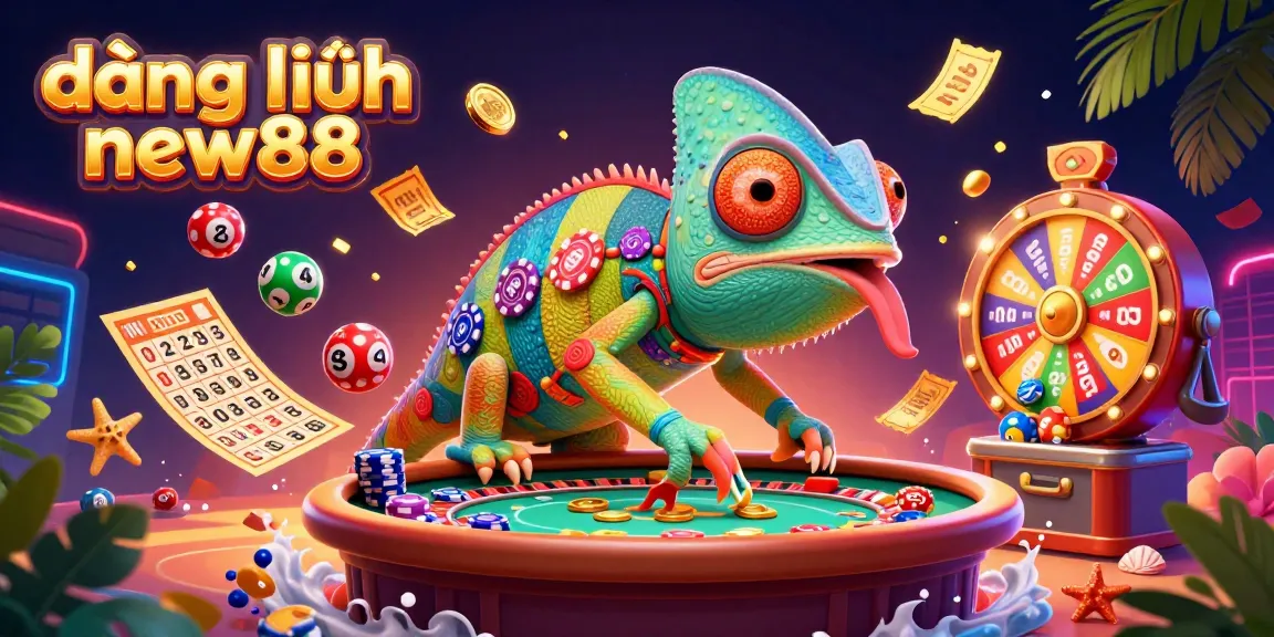 Experience the excitement of đăng nhập new88 with a vibrant casino scene featuring dynamic gaming elements.