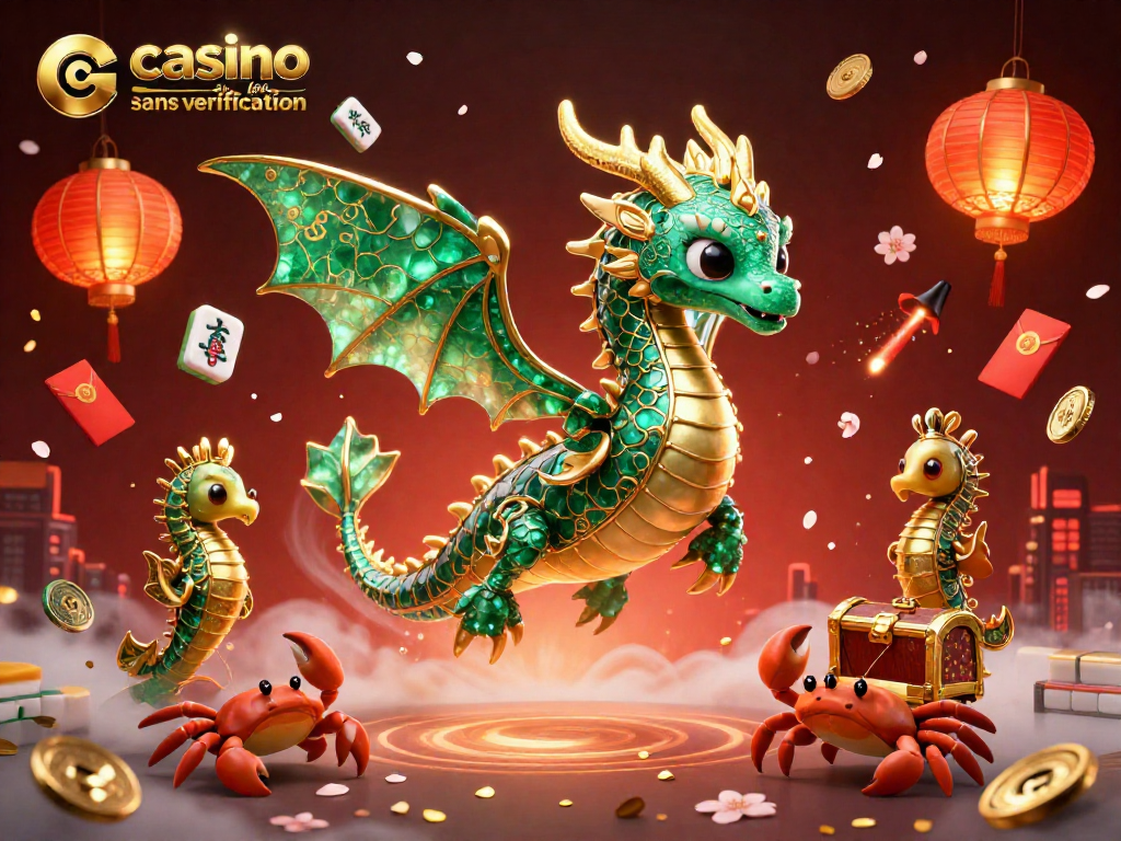 Jouez au casino en ligne sans vérification avec un dragon de mer en 3D et des éléments de jeu palpitants.