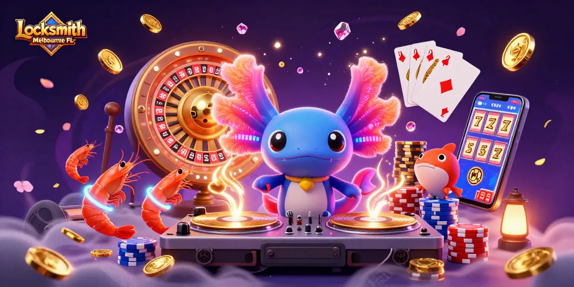 Experience thrilling game action with Locksmith Melbourne FL in a vibrant, dynamic casino scene.