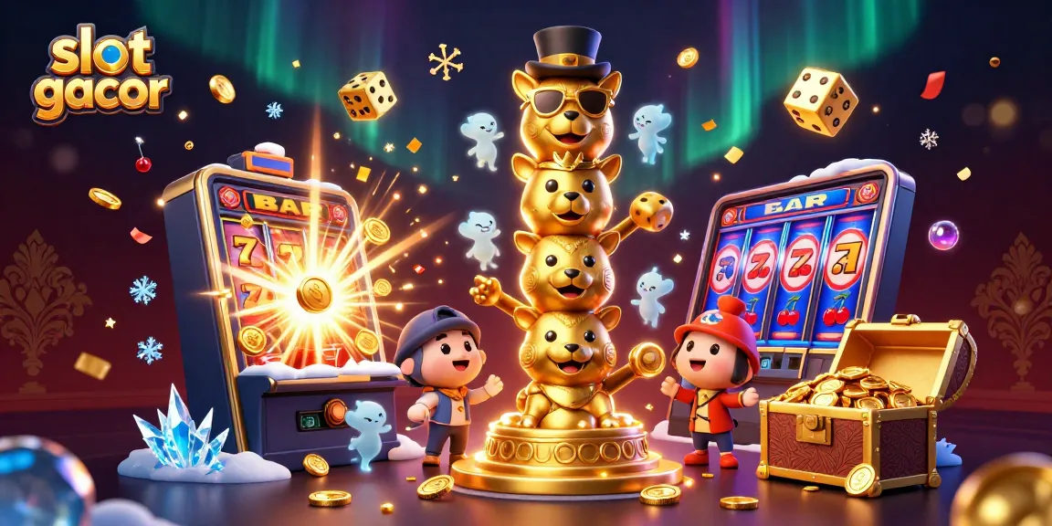 Experience exciting winnings with slot gacor in this vibrant, dynamic casino illustration.