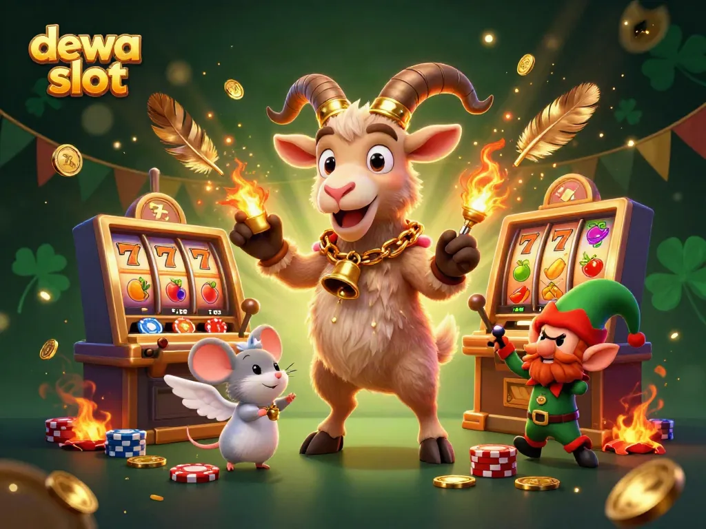 Menggoncang slot dewa slot dengan karakter kartun Krampus dan elf, mencuri suasana kasino yang hidup.
