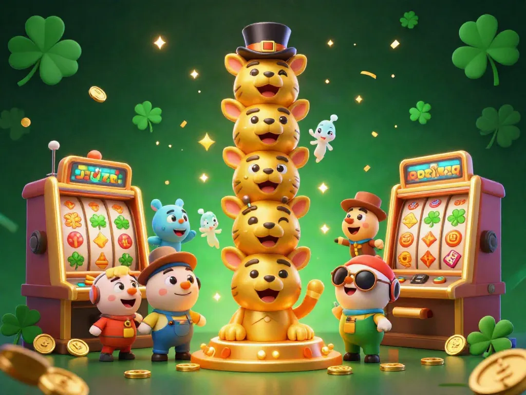 peniti4d menghadirkan mesin slot berwarna-warni dengan simbol jackpot dalam momen menggembirakan