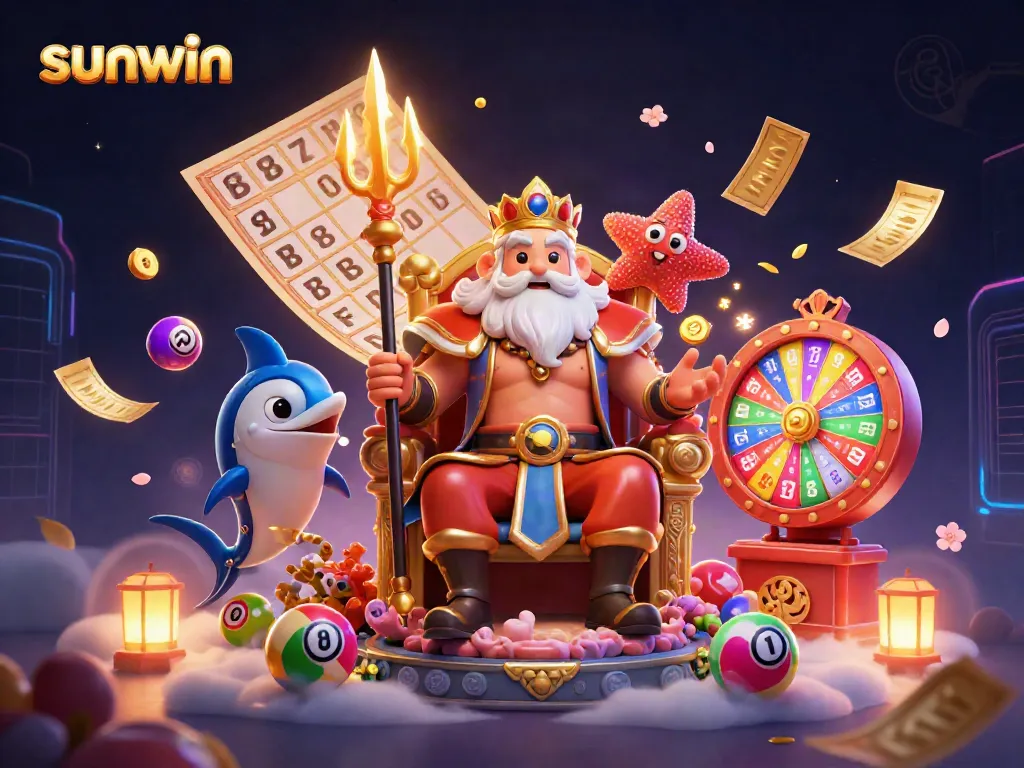 Join the excitement of sunwin as Neptune leads a vibrant gaming scene full of colorful prizes and dynamic elements.