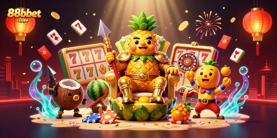 Engage with the vibrant world of 88bbet life through a lively casino scene featuring unique characters and dynamic game elements.