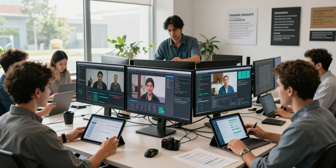 Detect AI image analysis in a professional workspace reviewing flagged content and moderation rules.