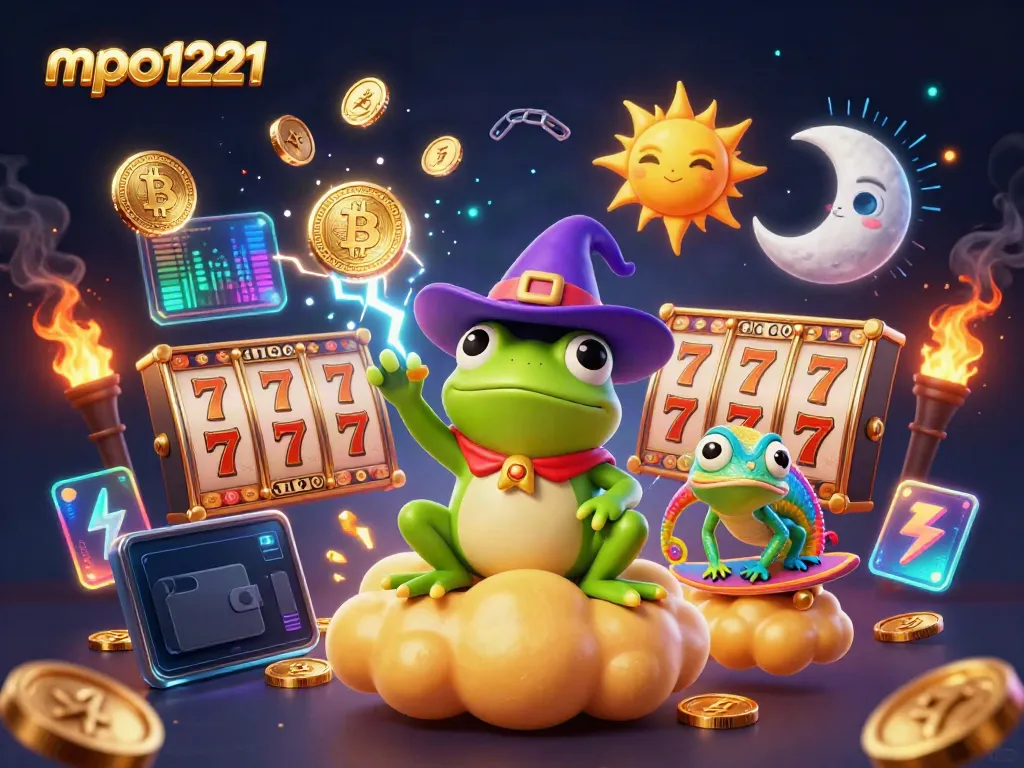 Spin to win with the mpo1221 slots, featuring vibrant characters and countless golden coins!