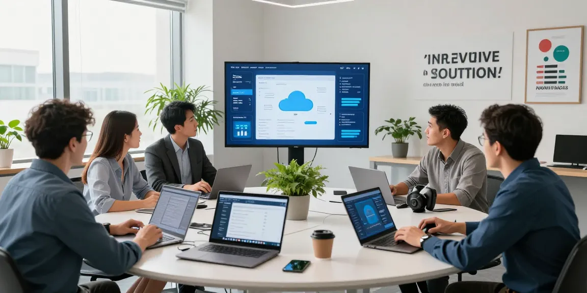 טלפוניה בענן solutions enhancing teamwork in a modern office environment.