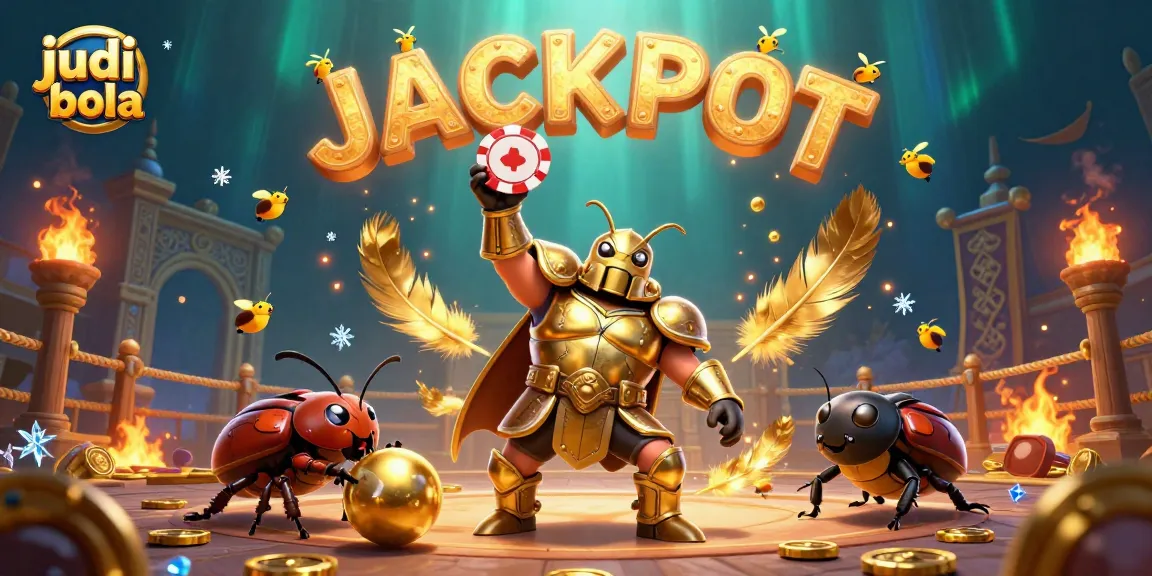Engage in judi bola excitement with a gladiator beetle winning at sports betting!