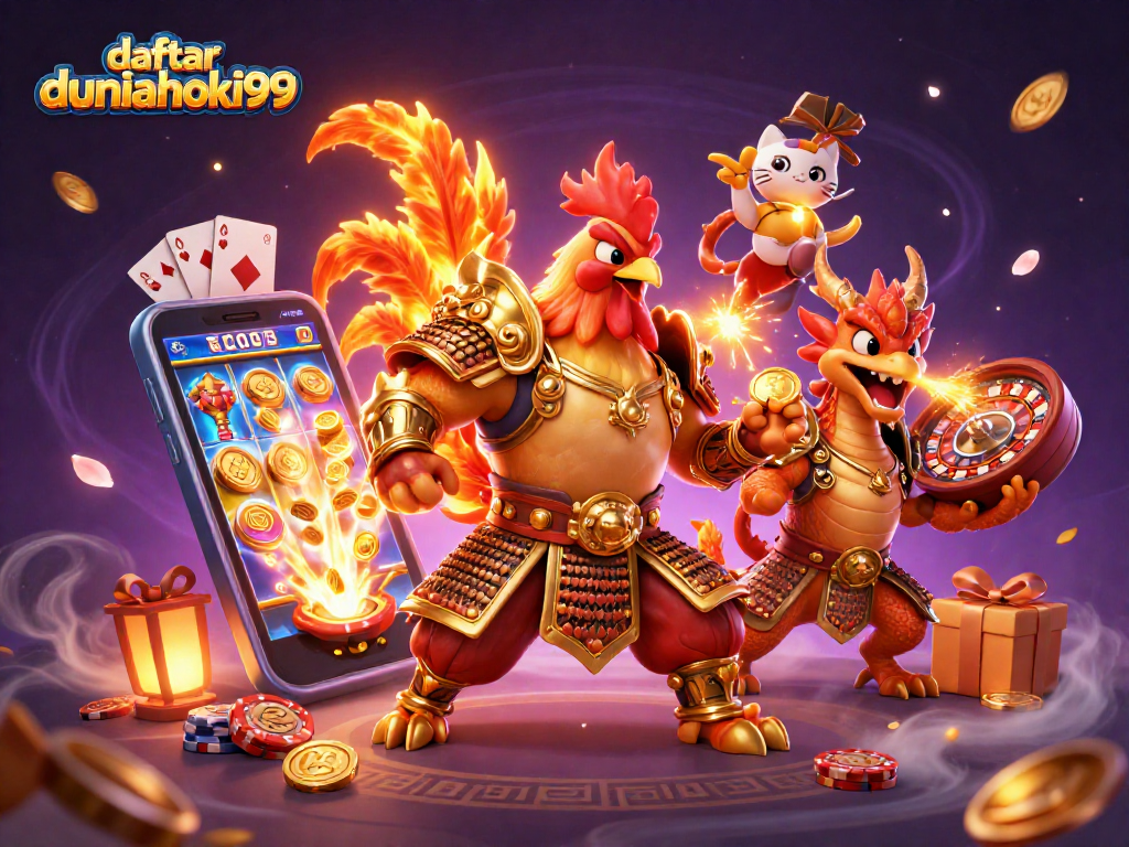 Memenangkan taruhan dengan daftar duniahoki99: ilustrasi karakter perjudian yang dinamis dan berwarna-warni.
