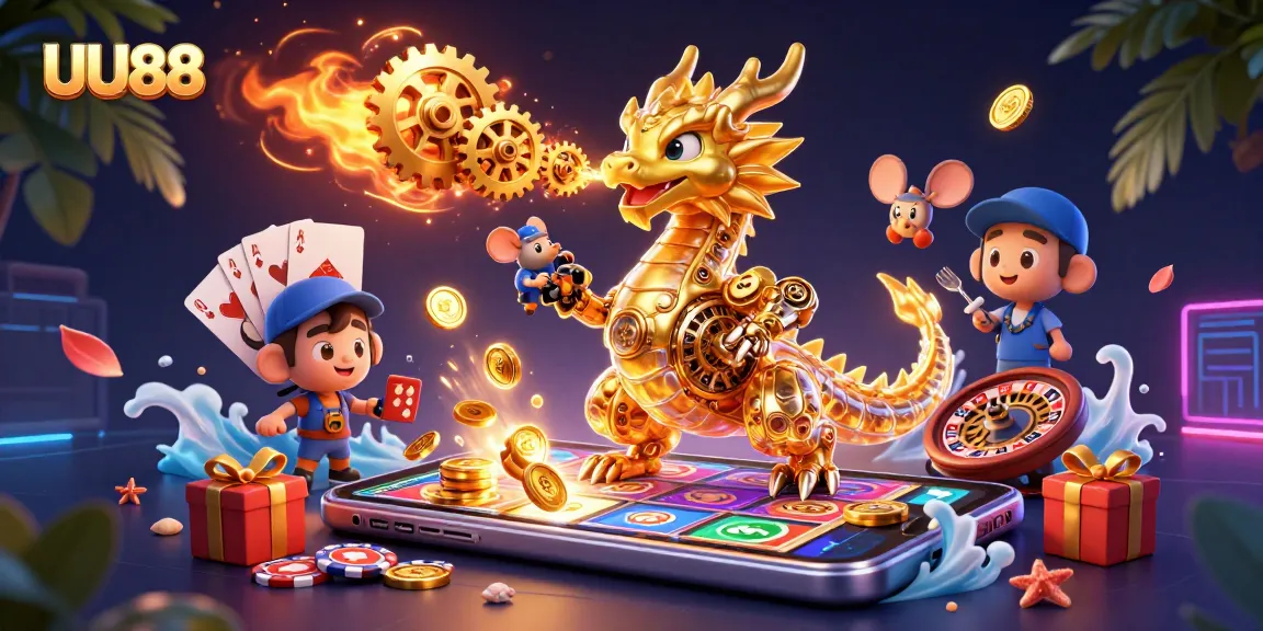Engage with HU88's vibrant gaming world, showcasing thrilling slots and casino elements.