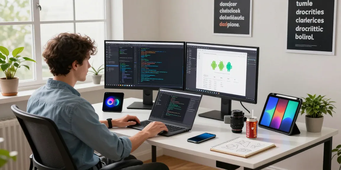 Dynamic workspace showcasing 纸飞机中文版 development with coding displays, vibrant atmosphere, and creative elements.