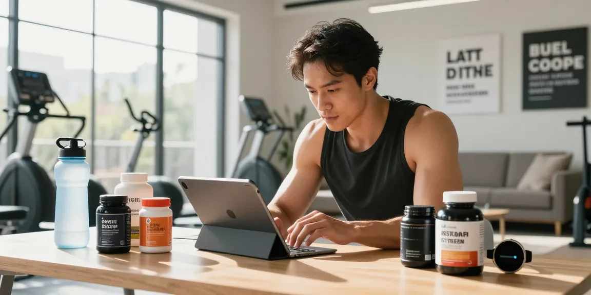 Shop Astera Shop for fitness products in a bright home gym.