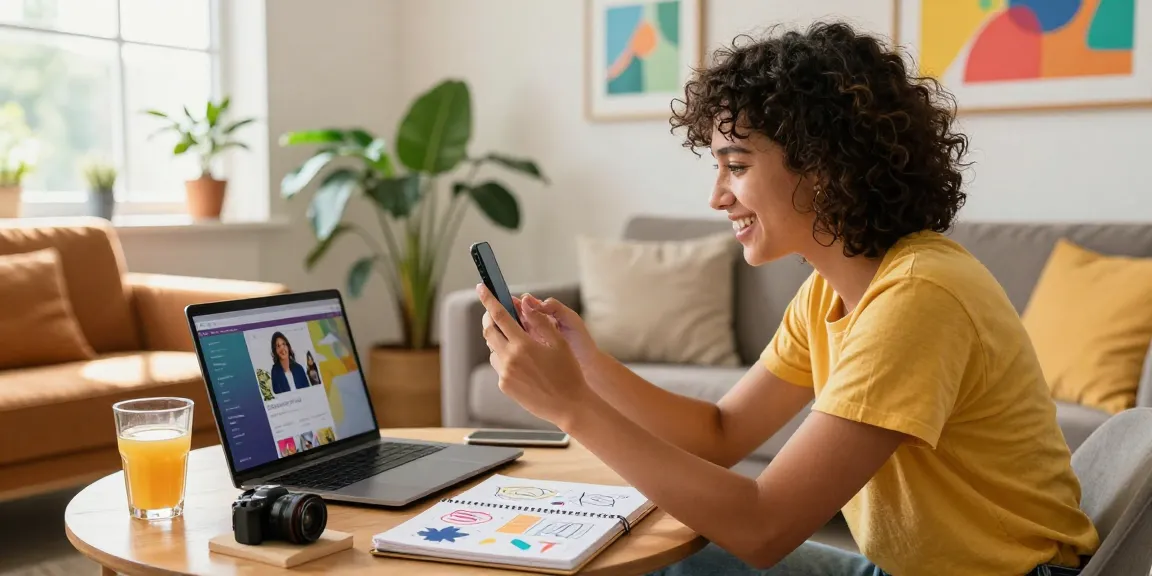 Buy Instagram likes instant delivery shown in a cozy influencer environment with smartphone engagement.