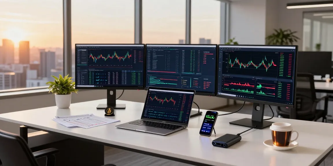 Cricbet99 live cryptocurrency trading scene with advanced charts, digital wallet, and innovative tech setup.