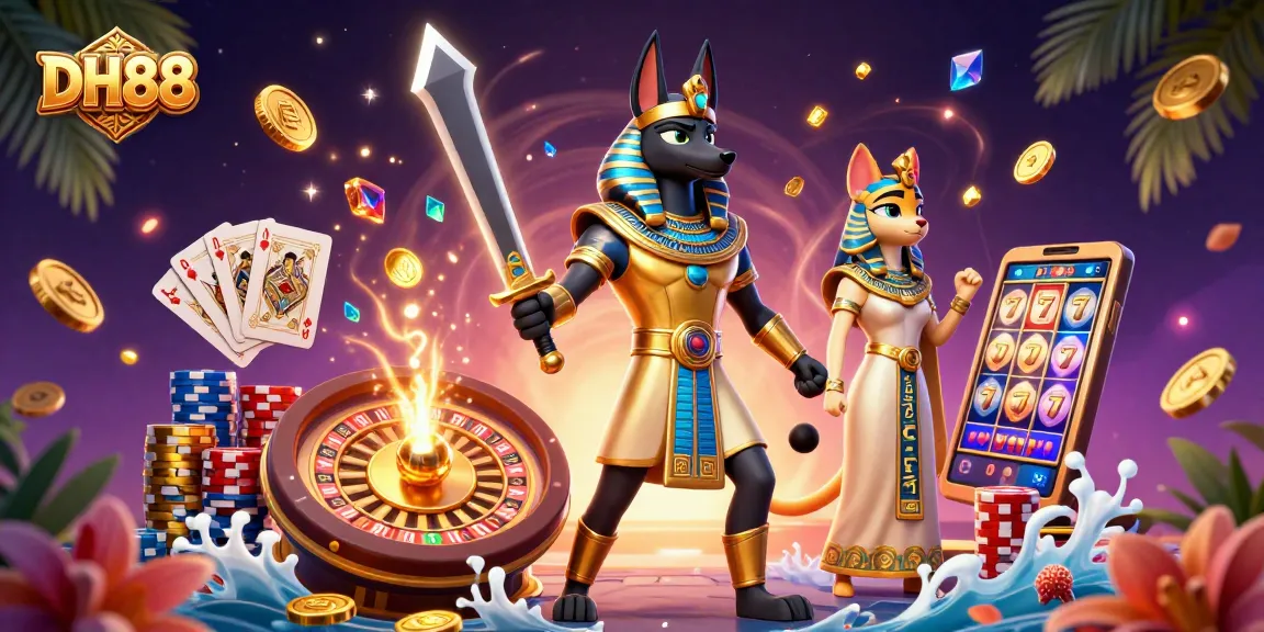 Experience thrilling wins at DH88 with ancient Egyptian warriors amid dynamic casino elements.