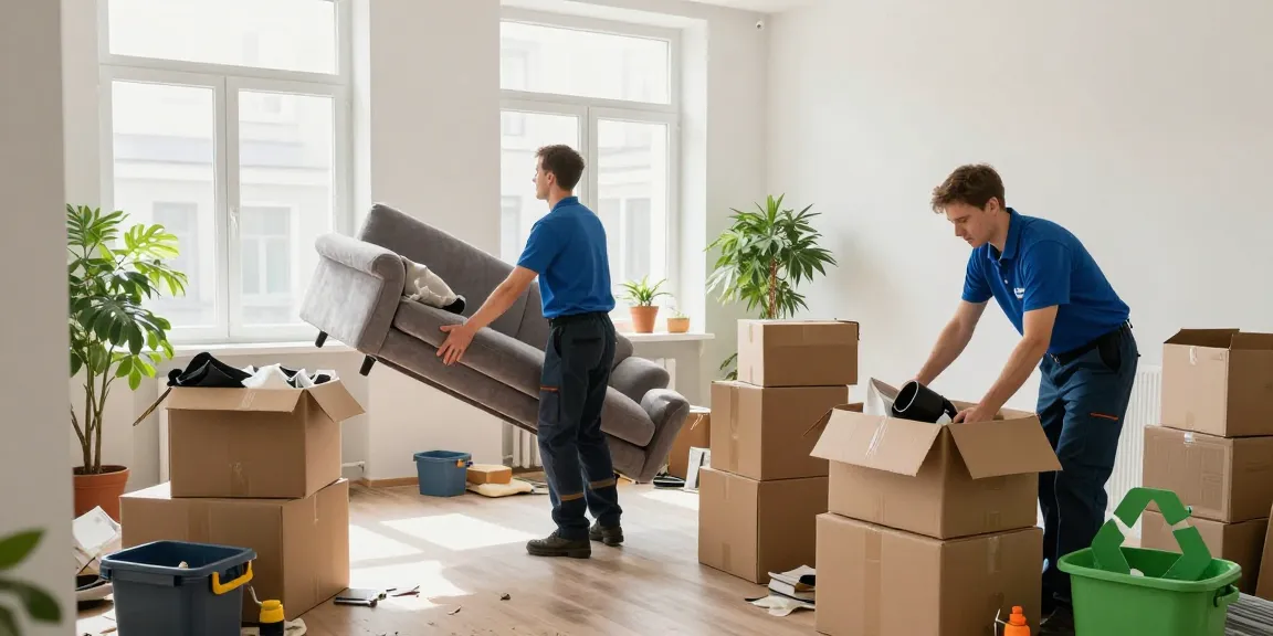 Efficient Wohnungsentrümpelung Berlin team clearing apartment clutter with professional care and speed.