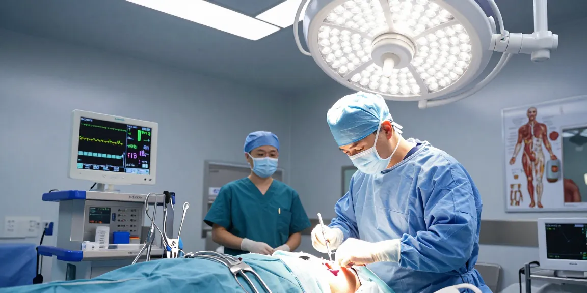 Bel fıtığı ameliyatı in a modern surgical setting highlighting advanced medical technology.