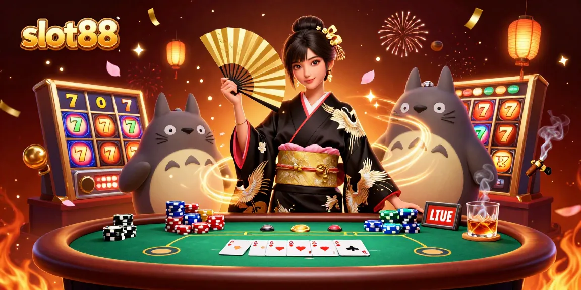 Engage with slot88 gameplay featuring vibrant visuals of traditional symbols mixed with poker action.