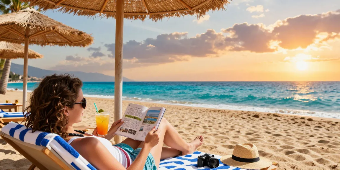 Enjoying antalya weather june at a beautiful beach with vibrant scenery
